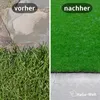 A split image showing a 'before' and 'after' of a lawn edge. Produktbild-Vorschau