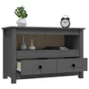 vidaXL TV-kast, grijs, 79x35x52 cm, massief grenenhout Productafbeelding-voorbeeld 4