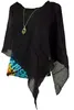 Lagenlook Poncho, Leichter Poncho, Pixi Poncho - Schwarz, Produktbild-Vorschau 1
