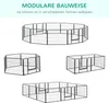 PawHut Freilaufgehege, 60 cm Hoch Welpenauslauf mit Tür, Produktbild-Vorschau 4