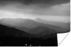 MuchoWow® Poster Schwarz-Weiß-Foto der Berge rund um Produktbild-Vorschau 1