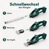 Akku-Heckenschere in Grün, 2 Akkus & Ladegerät im Set – Produktbild-Vorschau 4