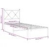 Bettgestell mit Kopfteil Metall Schwarz 80x200 cm Produktbild-Vorschau 8