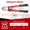 A product detail image of bolt cutters with specifications. Produktbild-Vorschau