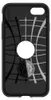 The back of a black smartphone case with a grid pattern and a circular cutout for the camera. Produktbild-Vorschau