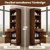Merax Badezimmerschrank 172cm aus MDF, Badschrank mit Produktbild-Vorschau 5