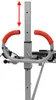 Close-up view of the adjustable handles and vertical support of an exercise machine. Produktbild-Vorschau