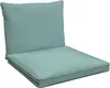 A set of two cushions for outdoor furniture, one for the seat and one for the back. Produktbild-Vorschau