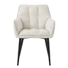 ML-Design 4x Esszimmerstuhl aus Frotteestoff, Creme, mit Produktbild-Vorschau 2