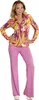 70er Bluse Orchideen Größe: S-M Produktbild-Vorschau 6