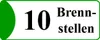 A sign with the number 10 and the German word for 'burning points' or 'light points'. Produktbild-Vorschau