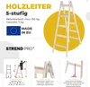 Leiter Strend Pro, 5-sprossig, Holzstufenleiter, 1,60 m, Produktbild-Vorschau 2