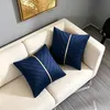 Kissenbezüge Samt 2 Stück Petrol Saphirblau 40 x 40 cm Produktbild-Vorschau 4