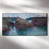 Leinwand Wanduhr Wandkunst Uhr Geräuschlos 60x30 Rochers Produktbild-Vorschau 2