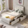 ProximaX Einzelbett 90x200 cm mit 2 Schubladen – Samtstoff Produktbild-Vorschau 8
