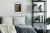 MuchoWow® MuchoWow® Gerahmtes Poster Goldene Streifen auf Produktbild-Vorschau 2