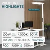 LUXULA LED Stehleuchte 100 W 4000 K neutralweiß weiß Produktbild-Vorschau 1