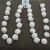 Kaemingk Weinachtsdeko Schneeballgirlande Weiß Ø 4 cm Länge Produktbild-Vorschau 1