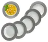 6er Set Variant Grau Suppenteller bunt tiefe Teller Pasta Produktbild-Vorschau 1