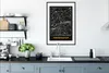 MuchoWow® Gerahmtes Poster Schwarz und Gold - Stadtplan - Produktbild-Vorschau 4