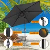 Wolketon 3m-3m Parasol de marché avec manivelle UV40+ Voir les images du produit 13