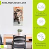 ARTland Wandbild Alu für Innen & Outdoor Katze Größe: 30x60 Produktbild-Vorschau 4