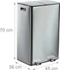 Poubelle Relaxdays 2 x 30 litres, poubelle de cuisine, seau Voir les images du produit 4