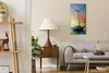 Leinwand Wanduhr Wandkunst Uhr Geräuschlos 30x60 Segelboot Produktbild-Vorschau 3