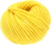 A ball of yellow yarn on a white background. Produktbild-Vorschau