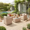 sweeek - Gartengarnitur aus Polyrattan - Perugia -  4 Sitze Produktbild-Vorschau 4