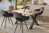 Esstisch Baumkante Holz-Optik Wildeiche 140 x 80 X-Gestell Produktbild-Vorschau 3