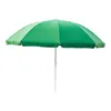A green and white striped umbrella on a white background. Voir les images du produit