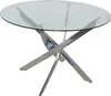 4-Fuß-Esstisch mit Ø110 cm Glasplatte Produktbild-Vorschau 1