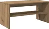 A wooden TV stand with two open shelves against a white background. Náhľad obrázku produktu
