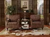 Klasyczny fotel Chesterfield z brązowej skóry, jednoosobowy Podgląd zdjęcia produktu 1