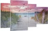 Bild auf Leinwand - Leinwandbild - 4 Teile - Strand Sand Produktbild-Vorschau 1