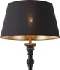 Lampa podłogowa z abażurem 45 cm czarna ze złotym wnętrzem Podgląd zdjęcia produktu 1
