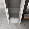 AICA Drehtür Schwenktür 80x185cm Nischentür 5mm ESG-Glas Produktbild-Vorschau 2