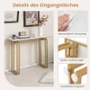 Consolle COSTWAY JV10991GD, look marmo, tavolo stretto con Anteprima dell’immagine prodotto 9