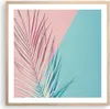Gerahmtes Poster - Rahmen in heller Eiche - Blatt Rosa Produktbild-Vorschau 1