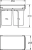 Technical drawing with dimensions of a waste separation system. Anteprima dell’immagine prodotto