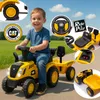 JAMARA Rutscher Caterpillar Traktor mit Anhänger gelb 2in1 Produktbild-Vorschau 4