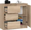 Komoda AKORD JERRY Dąb Sonoma 80 cm 1 drzwi 3 szuflady Podgląd zdjęcia produktu 2