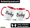 Huuraa Kaffeetasse Baby Schriftzug 330ml Rot Keramik Produktbild-Vorschau 2