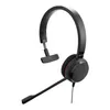 A black monaural headset with a microphone boom. Produktbild-Vorschau