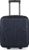 A dark blue carry-on suitcase with a telescopic handle and wheels, shown from the front. Anteprima dell’immagine prodotto