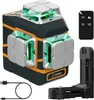 A product shot of a laser leveler kit, including the device, remote control, charging cable, and mounting bracket, arranged on a white background. Produktbild-Vorschau