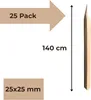 Pali in Legno di Faggio 25 Pezzi Quadrati 25x25 mm – Anteprima dell’immagine prodotto 3