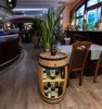 Holzfass Hausbar mit LED-Leuchten - Weinschrank im Retro Produktbild-Vorschau 3