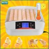 A marketing image for an egg incubator, showing the product with eggs inside, chicks at the bottom, and graphics of a thermometer and sun. Náhľad obrázku produktu
